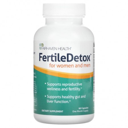 Fairhaven Health, 여성 & 남성용 FertileDetox, 캡슐 90정