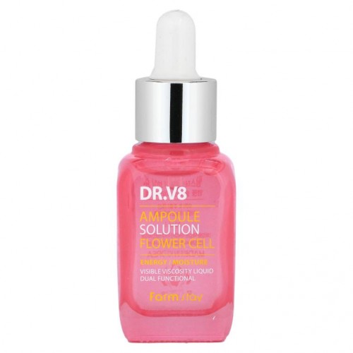 Farmstay, Dr. V8 Ampoule Solution Flower Cell, 30 ml