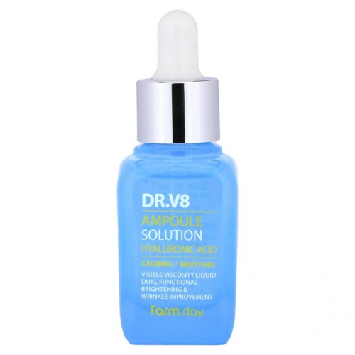 Farmstay, Dr. V8 Ampoule Solution Hyaluronic Acid, 30 ml