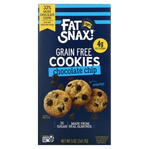 Fat Snax, Mini Cookies, Chocolate Chip, 5 oz (141.7 g)
