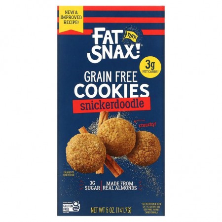 Fat Snax, Mini Cookies, Snickerdoodle, 5 oz (141.7 g)