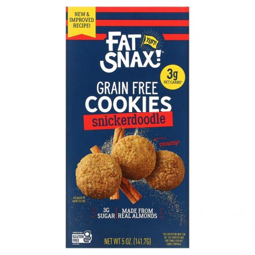 Fat Snax, Mini Cookies, Snickerdoodle, 5 oz (141.7 g)