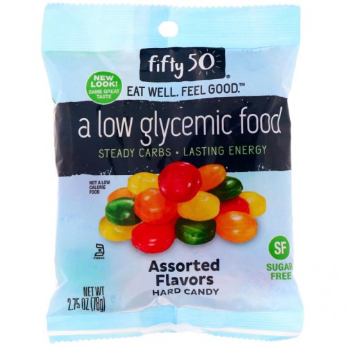 Fifty 50, 다양한 맛 하드 캔디, 무가당, 78g(2.75oz)
