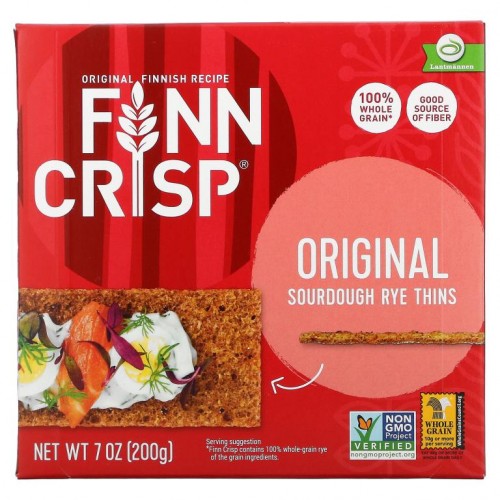 Finn Crisp, 사워도우 라이 씬, 오리지널, 200g(7oz)