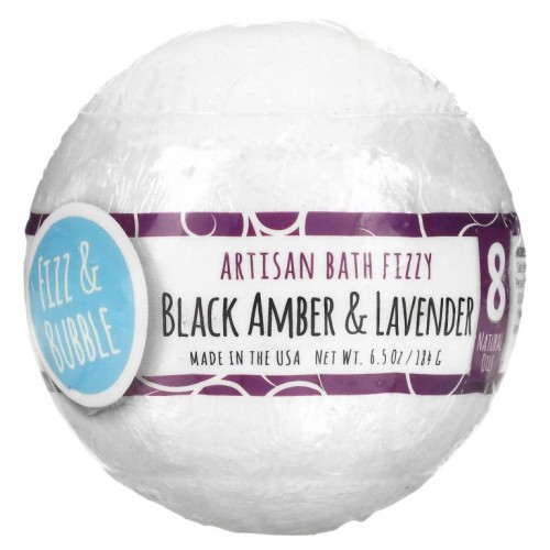 Fizz & Bubble, Artisan Bath Fizzy, 블랜 앰버 앤 라벤더, 6.5oz(184g)