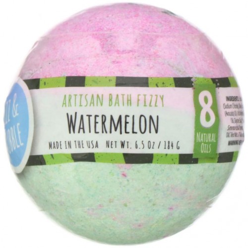 Fizz & Bubble, Artisan Bath Fizzy, 워터멜론, 6.5oz(184g)