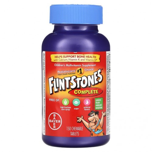 Flintstones, 컴플리트, 어린이용 종합 비타민 보조제, 츄어블 150정