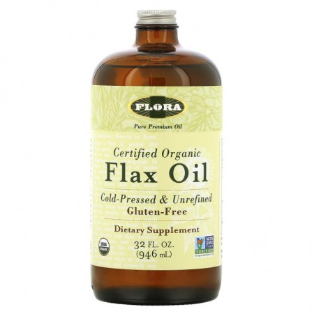 Flora, 인증된 유기농 아마 오일, 32 fl oz (946 ml)
