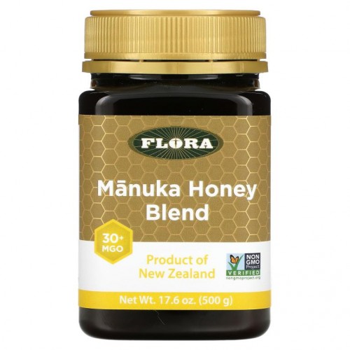 Flora, 마누카 꿀 혼합, MGO 30+, 500g(17.6oz)