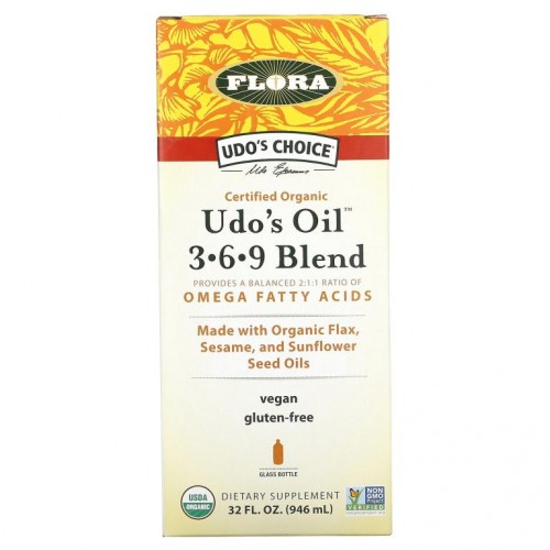 Flora, Udo's Choice, Udo's Oil 3-6-9 혼합물, 946ml(32fl oz)