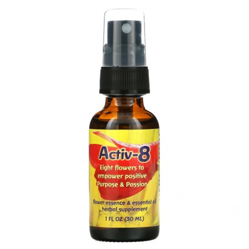 Flower Essence Services, Activ-8, 꽃 에센스 및 에센셜 오일, 30ml(1fl oz)