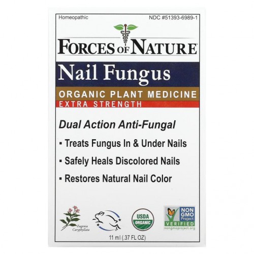 Forces of Nature, 손발톱 진균, 유기농 식물성 의약품, 엑스트라 스트렝스, 11ml(0.37)