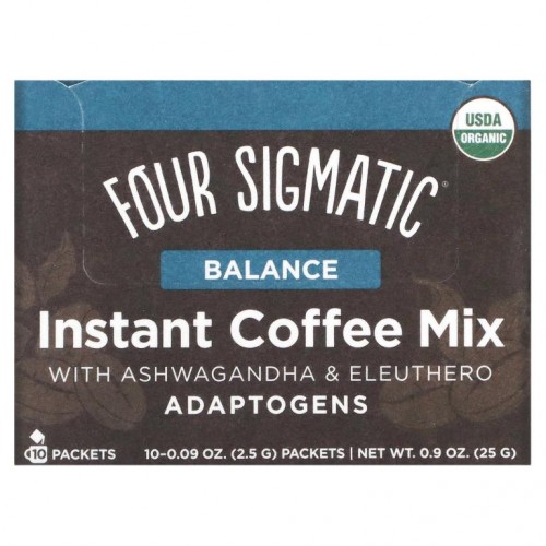 Four Sigmatic, 아답토젠 커피 믹스, 아슈와간다 함유, 밸런스, 미디엄 로스트, 10팩, 각 2.5g(0.09oz)