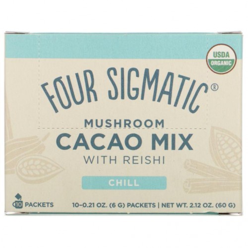 Four Sigmatic, 영지버섯 함유 버섯 카카오 믹스, 팩 10개, 각 6g(0.21oz)