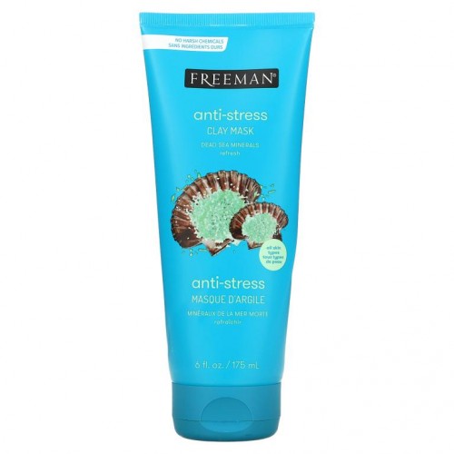 Freeman Beauty, 필링 뷰티풀, 안티스트레스 클레이 뷰티 마스크, 사해 미네랄, 175ml(6fl oz)