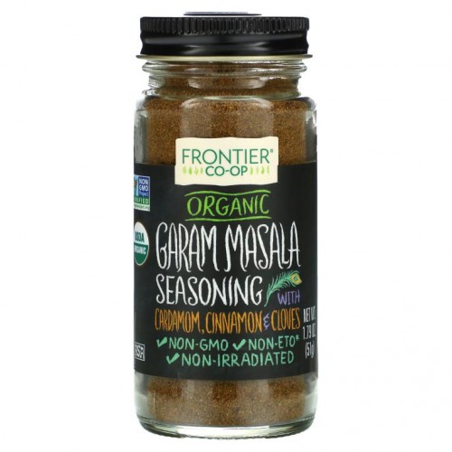 Frontier Co-Op, 카르다몸, 계피 및 정향이 함유된 유기농 가람 마살라 시즈닝, 51g(1.79oz)
