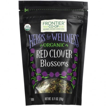 Frontier Co-Op, Organic Red Clover Blossoms, 0.71 oz (20 g)