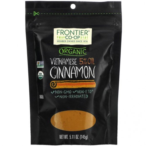 Frontier Co-Op, Organic Vietnamese 5% Oil, Cinnamon, 5.11 oz (145 g)