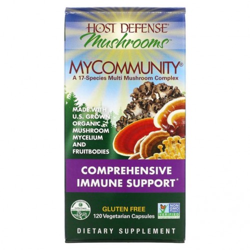 Fungi Perfecti, MyCommunity, 17종 종합 버섯 복합체, 베지 캡슐 120정