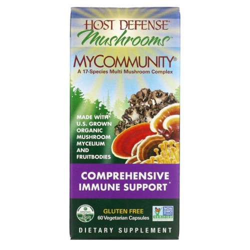 Fungi Perfecti, MyCommunity, 17종 종합 버섯 복합체, 베지 캡슐 60정