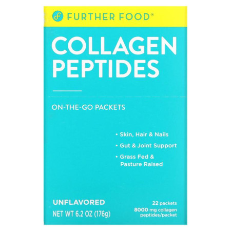 Further Food, 콜라겐 펩타이드, 무맛, 22팩, 각 8g(0.28oz)