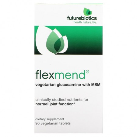 FutureBiotics, FlexMend, MSM 함유 식물성 글루코사민, 베지 정제 90정