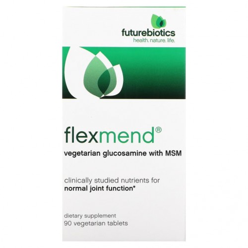 FutureBiotics, FlexMend, MSM 함유 식물성 글루코사민, 베지 정제 90정