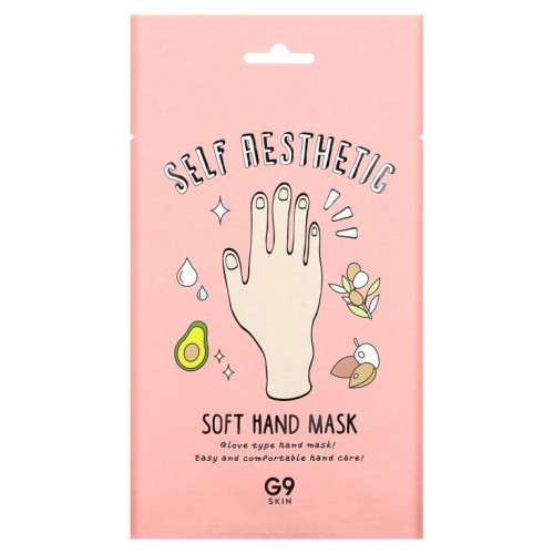 G9skin, 셀프 애스테틱, 소프트 핸드 마스크, 마스크 5장, 0.33fl oz(10ml)