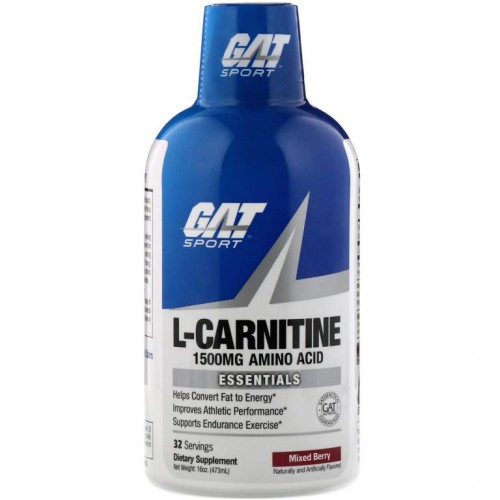 GAT, 액상 L-카르니틴, 혼합 베리, 1,500mg, 473ml(16oz)