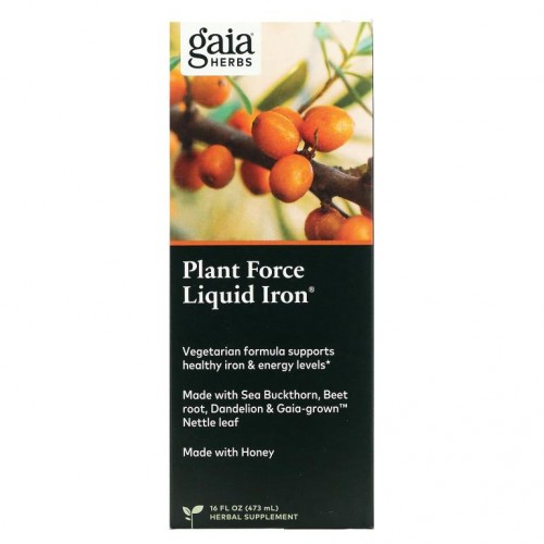 Gaia Herbs, 플랜트포스 리퀴드 아이런, 16 fl oz(473 ml)