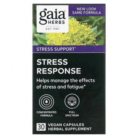 Gaia Herbs, 스트레스 해소, 30 식물성 액상 Phyto-Caps