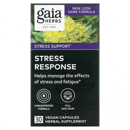 Gaia Herbs, 스트레스 해소, 30 식물성 액상 Phyto-Caps