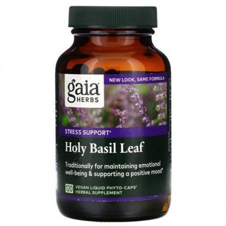 Gaia Herbs, 홀리 바질 잎, 비건 액상 Phyto-Caps 120정