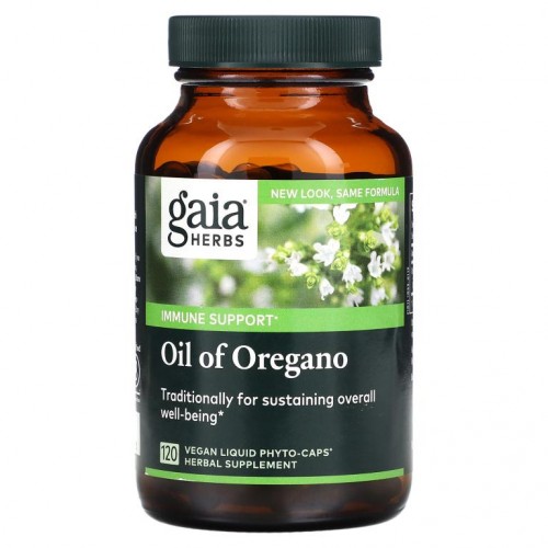 Gaia Herbs, 오레가노 오일, 식물성 액상 Phyto-Caps 120정