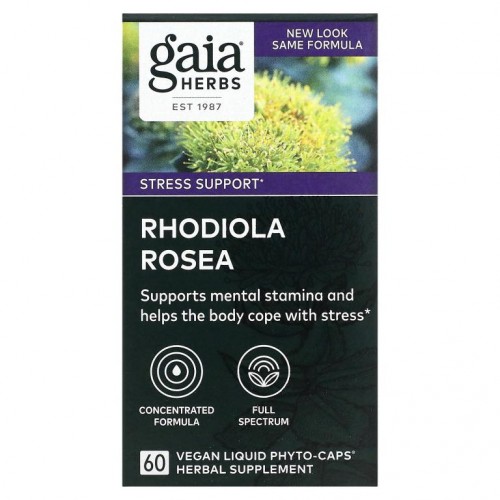 Gaia Herbs, 홍경천, 식물성 액상 Phyto-Caps 60정