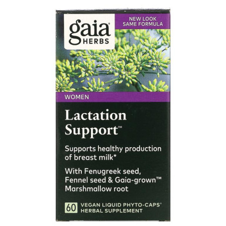 Gaia Herbs, 여성용 수유 보충제, 비건 액상 Phyto-Caps 60정