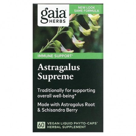 Gaia Herbs, 아스트라갈러스 슈프림, 식물성 액상 파이토 캡슐 60정