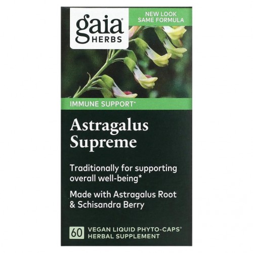 Gaia Herbs, 아스트라갈러스 슈프림, 식물성 액상 파이토 캡슐 60정