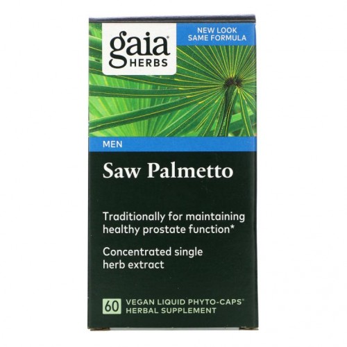 Gaia Herbs, 남성용 소팔메토, 비건 액상 파이토 캡슐 60정
