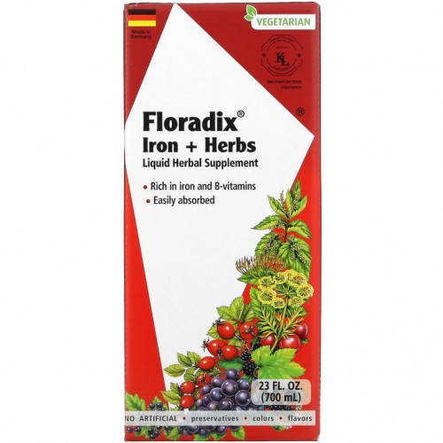Gaia Herbs, Floradix, 철분 + 허브, 700ml(23fl oz)