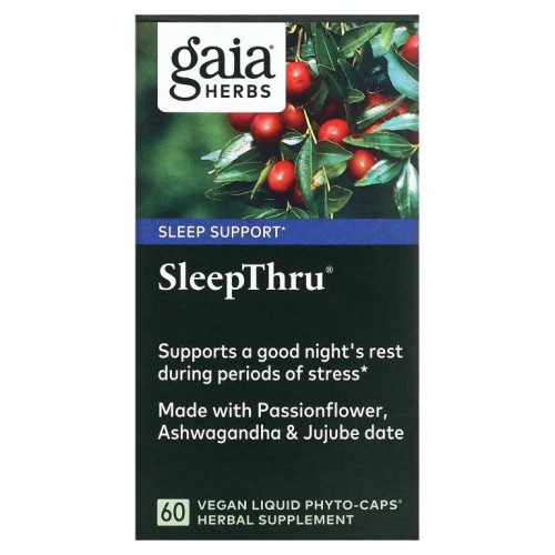 Gaia Herbs, SleepThru, 베지 액상 Phyto-Caps 60정