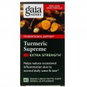 Gaia Herbs, Turmeric Supreme, 고효능, 식물성 액상 Phyto-Caps 60정