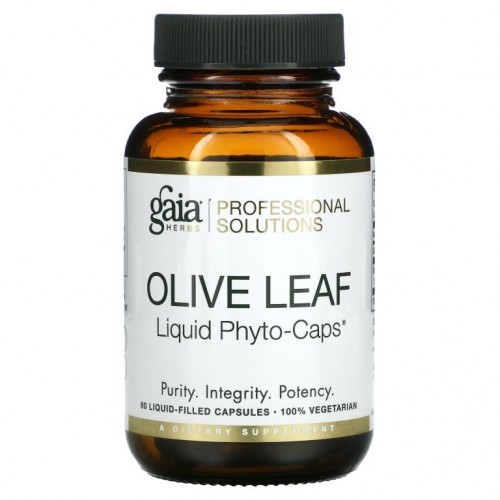 Gaia Herbs Professional Solutions, 올리브 잎, 60 액상 캡슐