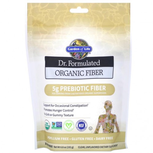 Garden of Life, Dr. Formulated, 유기농 섬유소, 투명, 무맛, 192g(6.8oz)