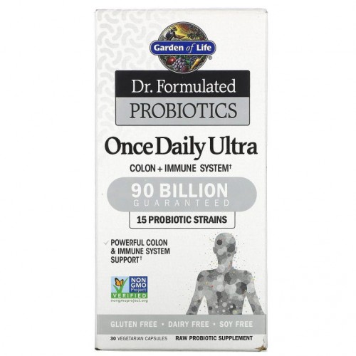 Garden of Life, Dr. Formulated 프로바이오틱스, 원스 데일리 울트라, 900억, 베지 캡슐 30정(냉장 보관)