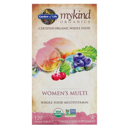 Garden of Life, MyKind Organics, 우먼스 멀티, 베지 정제 120정
