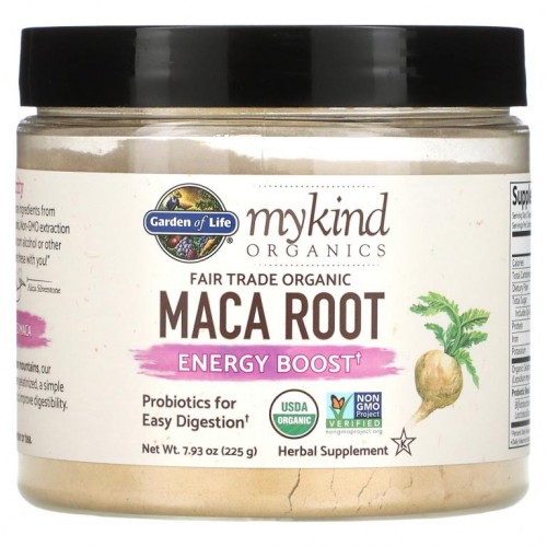 Garden of Life, MyKind Organics, Fair Trade Organic Maca Root, 에너지 부스트, 225g(7.93oz)