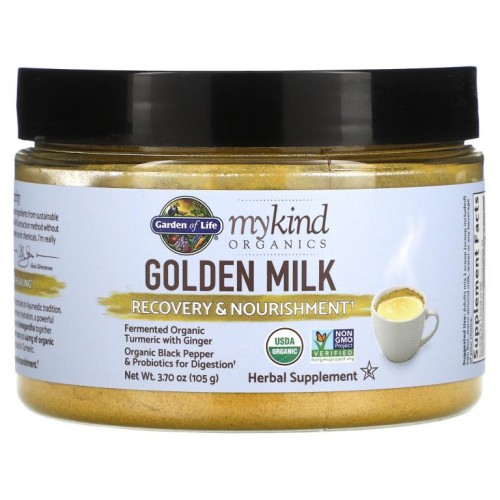 Garden of Life, MyKind Organics, Golden Milk, 회복 & 영양 공급, 3.70oz(105g)
