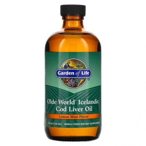 Garden of Life, Olde World 아이슬란드 대구 간유, 레몬 민트, 236ml(8fl oz)