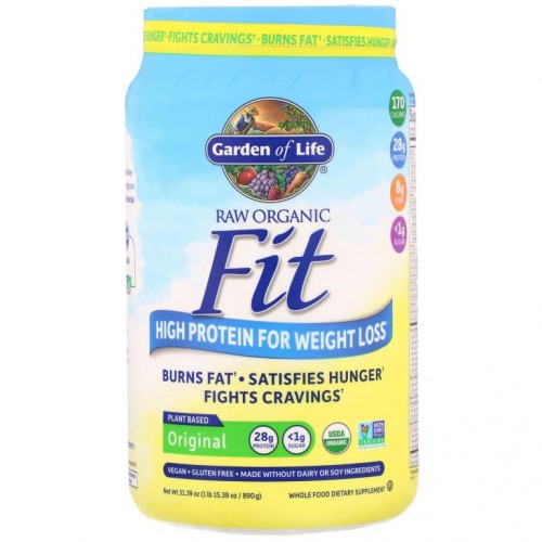 Garden of Life, RAW Organic Fit, 체중 감량용 고단백, 오리지널, 890g(31.39oz)